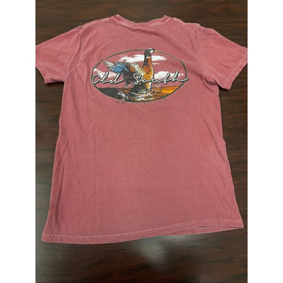 Old South Duck Graphic Red Short Sleeve Pocket Tee Size Small - Picture 4 of 9